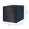 Obrázek Box zásuvkový Leitz Click&Store Cosy, 3 zásuvky - sametově šedá