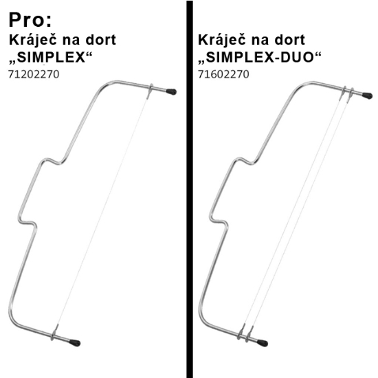 Obrázek Struna náhradní pro kráječe na dorty SIMPLEX / 2 ks