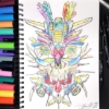 Obrázek Popisovač kreativní Posca, mix třpytivých barev,  hrot 0,9 - 1,3  mm / 8 ks
