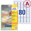 Obrázek Etikety Avery-Zweckform - Odnímatelné 35,6 x 16,9 mmA4 -  bílá / 25+5 archů 