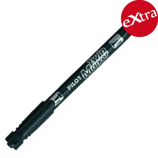 Obrázek Popisovač Pilot Twin Marker BeGreen - černá