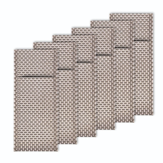 Obrázek Sada kapes na příbory ELEGANCE 24 x 9 cm - šedá/stříbrná / 6 ks
