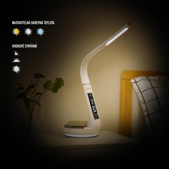Obrázek LED lampička RTL 203 bílá Qi  6W RETLUX