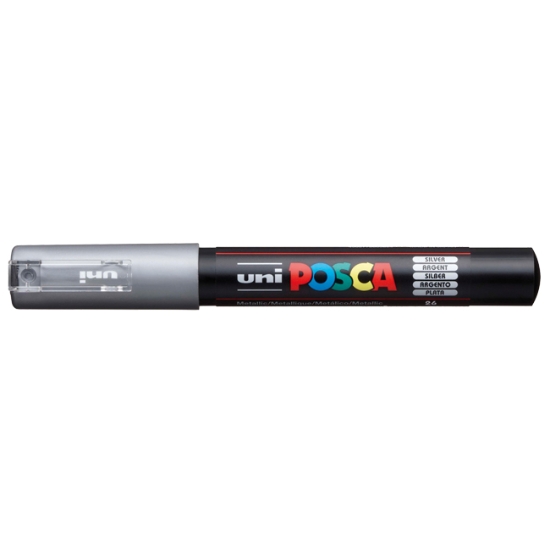 Obrázek Popisovač Uni POSCA 1 M dekorační - stříbrný