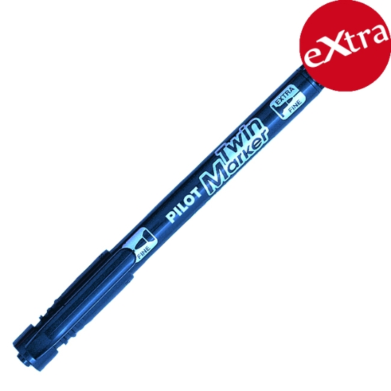 Obrázek Popisovač Pilot Twin Marker BeGreen - modrá