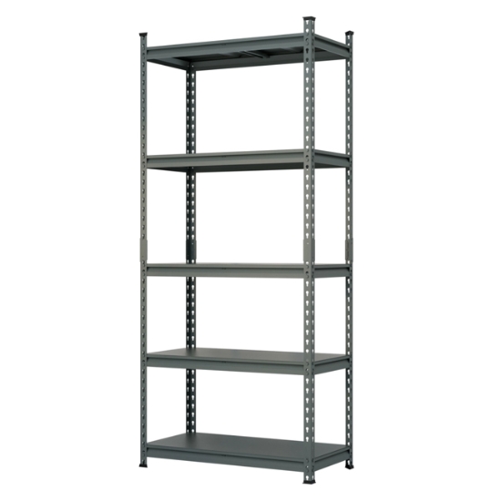 Obrázek Regál celokovový bezšroubový, šedý, 1830 x 800 x 600 mm