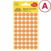 Obrázek Etikety Avery-Zweckform - Označovací kolečka ø 12 mm - neon oranžová / 270ks