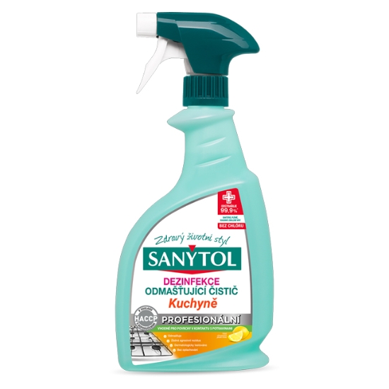 Obrázek Čistič na kuchyně SANYTOL Professional, pomeranč, 750 ml