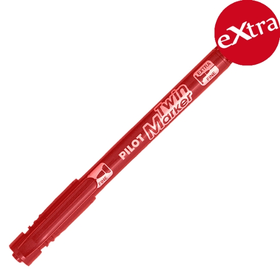 Obrázek Popisovač Pilot Twin Marker BeGreen - červená