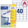 Obrázek Etikety Avery-Zweckform univerzální 48,5 x 25,4 mm  A4 - bílá / 25+5 archů