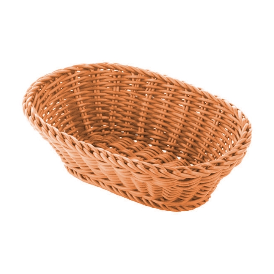 Obrázek Košík oválný, stolní 23,5 x 16 x 6,5 cm - oranžový
