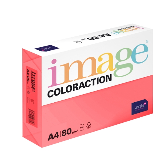 Obrázek Papír barevný IMAGE COLORACTION A4 80 g - reflexní růžová / 500 listů