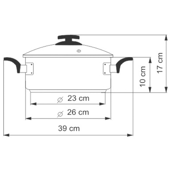 Obrázek Rendlík s poklicí CERAMMAX PRO COMFORT 26 cm 4,5 l - granit šedá