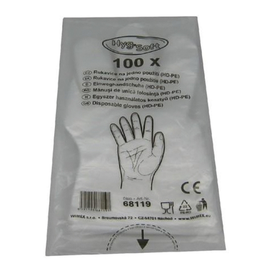 Obrázek Rukavice HDPE jednorázové / 100 ks 