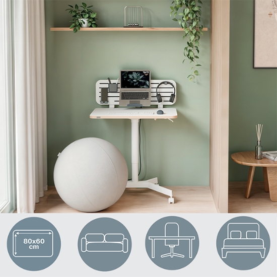 Obrázek Stůl výškově nastavitelný ergonomický Leitz Ergo, bílý