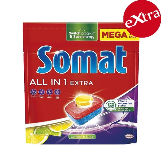 Obrázek Tablety do myčky Somat All in One Extra Lemon 75 tablet