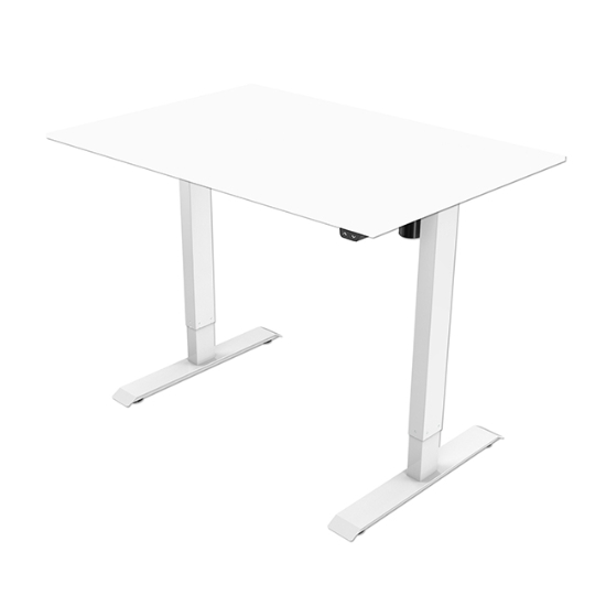 Obrázek Stůl výškově stavitelný Powerton 120 cm, bílá, bílá podnož
