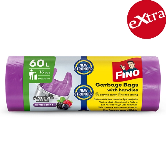 Obrázek Pytle s uchy FINO HD Color 60L, 14 μm /15 ks