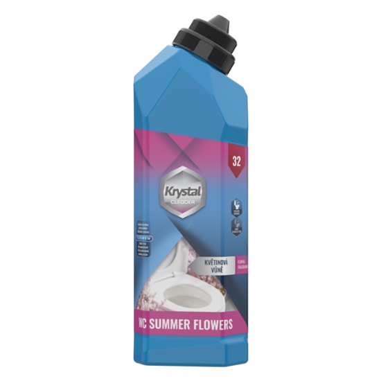 Obrázek KRYSTAL WC růžový Summer flowers - nerez a keramika, 750 ml