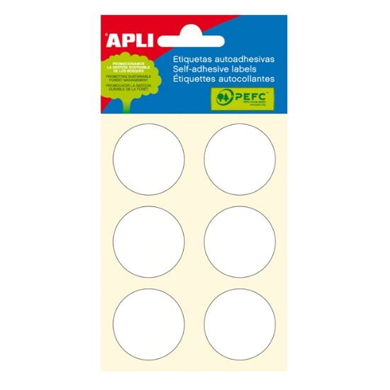 Obrázek Etiketa APLI pr. 32 mm - bílá / 36 etiket