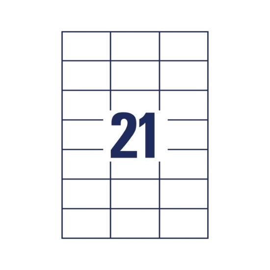 Obrázek Etikety Avery-Zweckform univerzální 70 x 42,3 mm - bílá A4 / 25+5 archů 