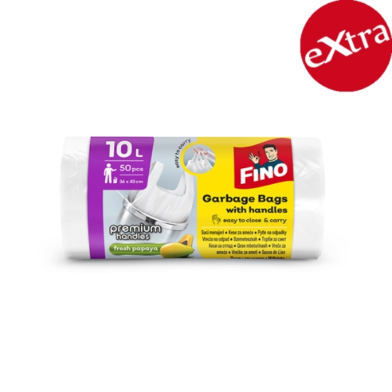 Obrázek Pytle s uchy FINO HD Color 10L, 6 μm /50 ks