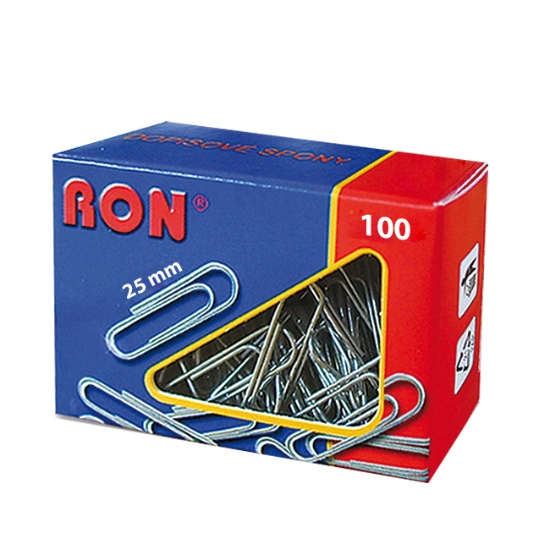 Obrázek Spony dopisní RON 451 oblé 25 mm / 100 ks