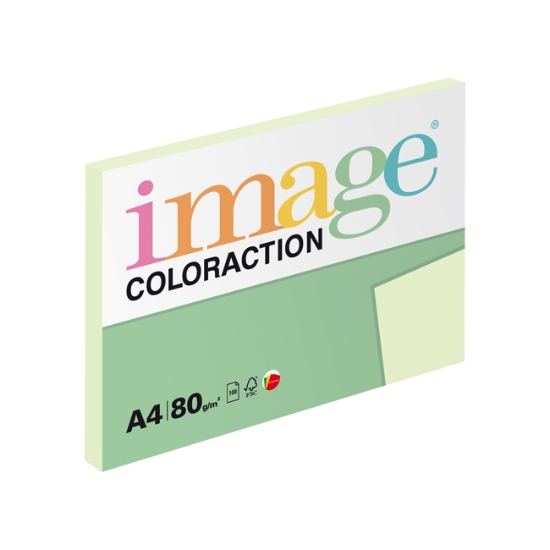 Obrázek Papír barevný IMAGE COLORACTION A4 80 g - pastelově zelená / 100 listů