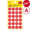 Obrázek Etikety Avery-Zweckform - Označovací kolečka ø 18 mm - červená / 96ks