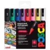 Obrázek Popisovač kreativní Posca, mix základních barev,  hrot 1,8 - 2,5  mm / 8 ks