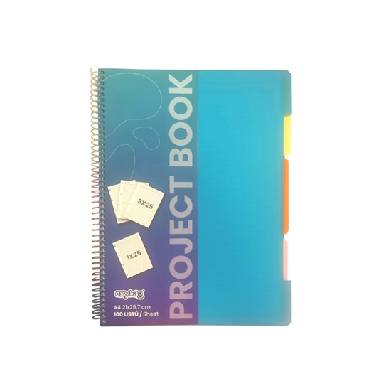Obrázek Kniha projektová PP A4 100 stran, 3+1 