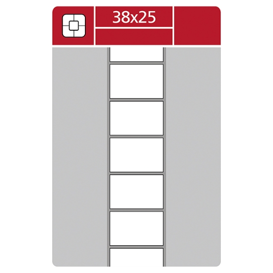 Obrázek Etiketa TTR termotransferová na kotouči 38 x 25 mm - bílá / 3000 etiket