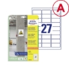 Obrázek Etiketa papírová s vysokou lepivostí 63,5 x 29,6 mm/20xA4 - bílá