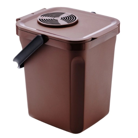 Obrázek Odpadkový koš Denox Active na organický odpad 10 l - hnědý