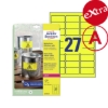 Obrázek Etikety Avery-Zweckform - Velmi odolné 63,5 x 29,6 mm - žlutá / 20xA4