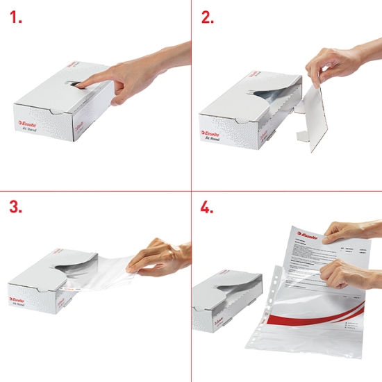 Obrázek Kapsy závěsné plastové hladké Esselte AT HAND / 40 ks