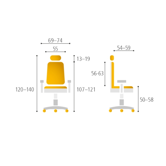 Obrázek Židle kancelářská NATUS Q24 - modrá