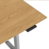 Obrázek Stůl výškově stavitelný Powerton 120 cm, dub, černá podnož