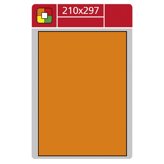 Obrázek Etiketa L 210 x 297 mm A4 - fluorescentní oranžová / 100 archů