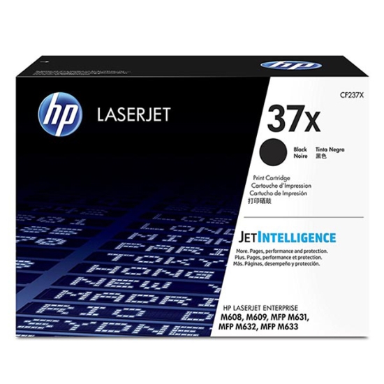 Obrázek HP originální toner CF237X, black, 25000str., HP 37X, high capacity, HP LaserJet Enterprise M608, M6