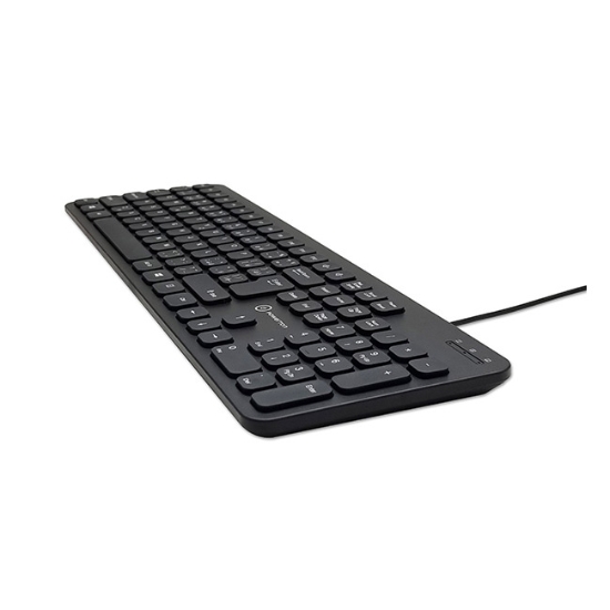 Obrázek Klávesnice Powerton WPK102, Slim CZ/SK, tichá, drátová - černá