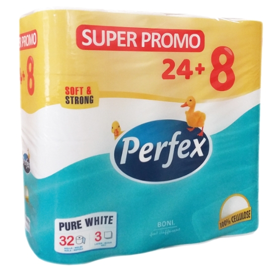 Obrázek Toaletní papír Perfex / 24 + 8 rolí