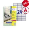 Obrázek Etikety Avery-Zweckform - velmi odolné 70x 30 mm - stříbrná/ 20xA4