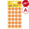 Obrázek Etikety Avery-Zweckform - Označovací kolečka ø 18 mm - neon oranžová / 96ks