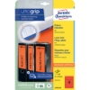 Obrázek Etikety Avery-Zweckform - Na pořadače 61 x 192 mm - červená / 20 archů