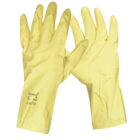 Obrázek Rukavice latexové pracovní Ansell 87-190/080 EconohandsPlus / M (7.5-8)