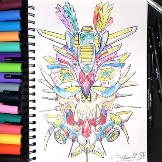 Obrázek Popisovač kreativní Posca, mix pastelových barev,  hrot 0,7 - 1  mm / 8 ks