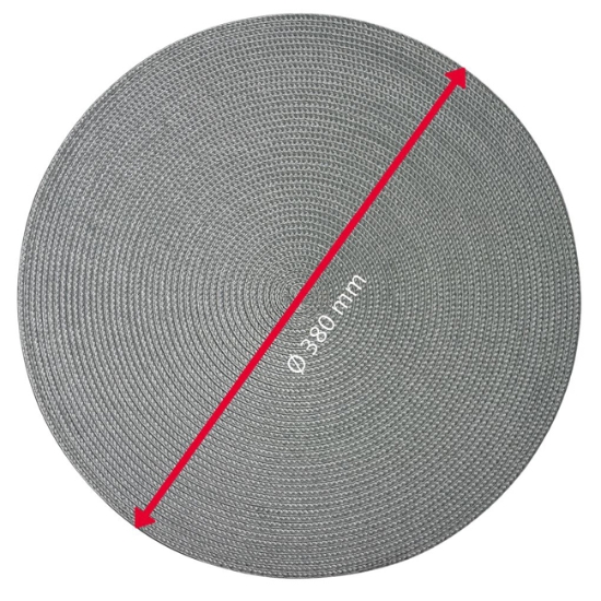 Obrázek Prostírání kulaté KRUH, ø 38 cm - světle šedé