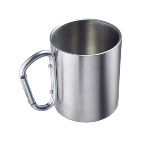 Obrázek Hrnek nerezový s karabinou - 300 ml